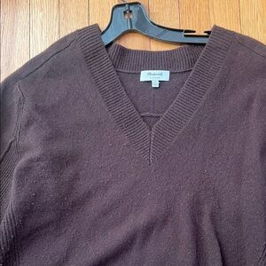 Brown V-Neck Sweater